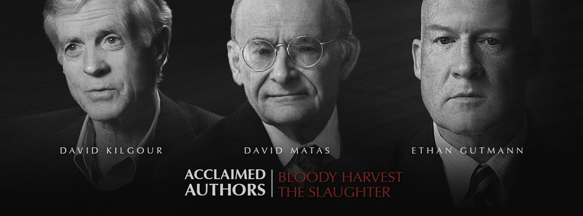 Autoři vyšetřovací zprávy – David Kilgour, David Matas a Ethan Gutmann. (endorganpillaging.org)